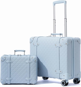 Vintage Luggage Set with Wheels, Retro Suitcase, Travel Trunk Set, Stylish Vintage Luggage Set for Women and Men