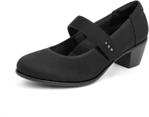 VJH confort Women's Mary Jane Pumps Low Block Chunky Heel Round Toe Dress Work Comfortable Shoes