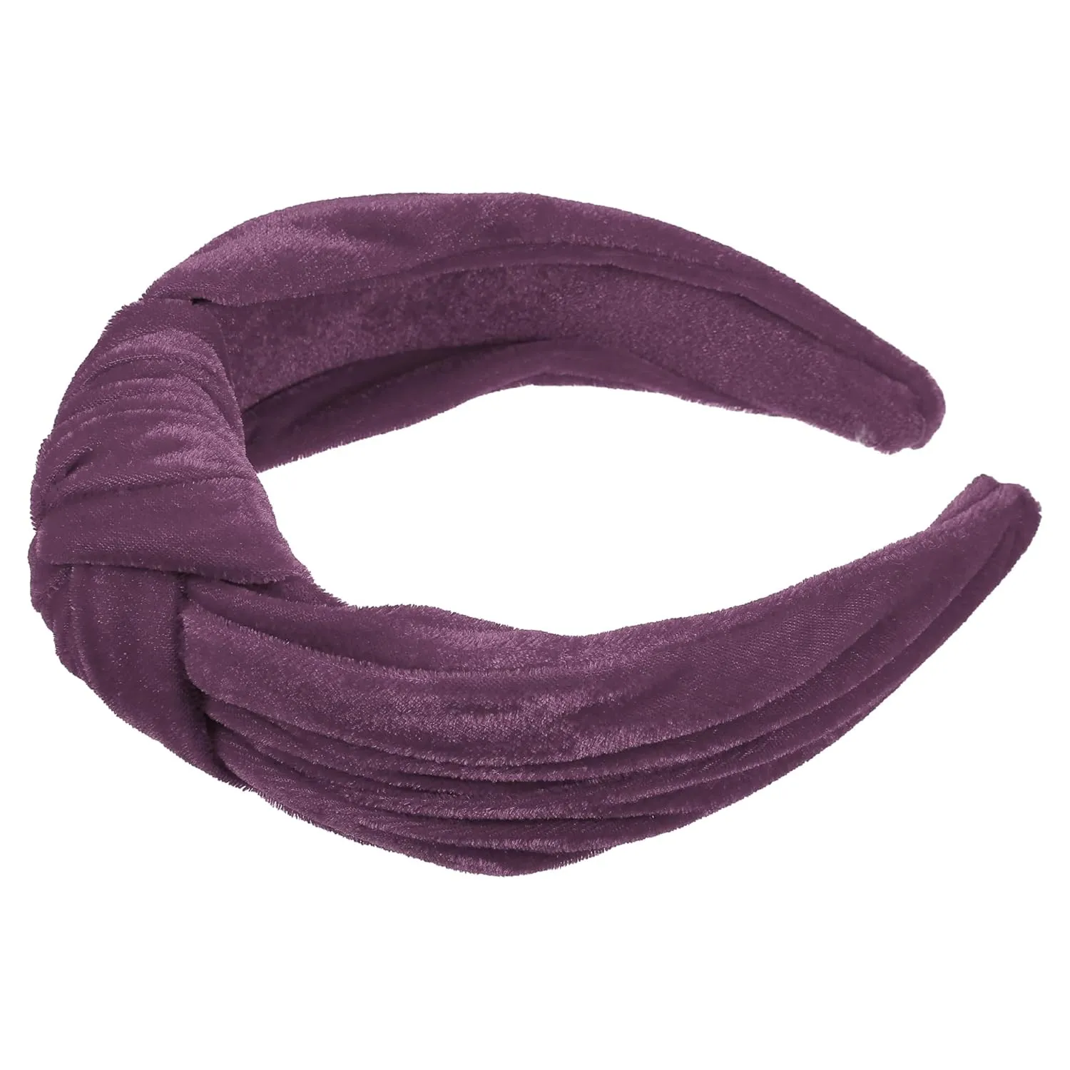 VOCOSTE Velvet Wide Knotted Hairband, Women Hairband, Hair Hoop, Fuchsia