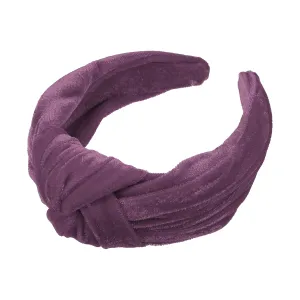 VOCOSTE Velvet Wide Knotted Hairband, Women Hairband, Hair Hoop, Fuchsia