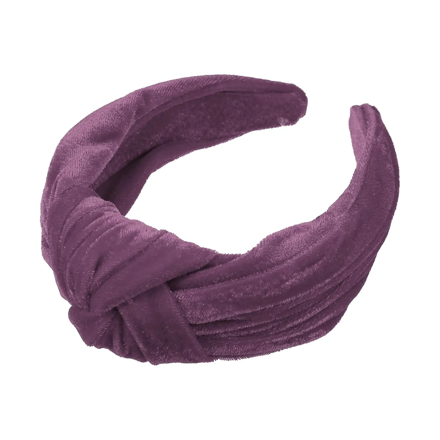 VOCOSTE Velvet Wide Knotted Hairband, Women Hairband, Hair Hoop, Fuchsia
