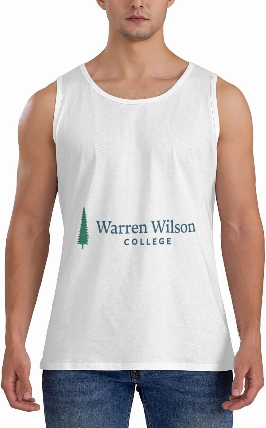 Warren Wilson College Logo Men's Sleeveless Tank Tops Crewneck Loose Fit Shirt