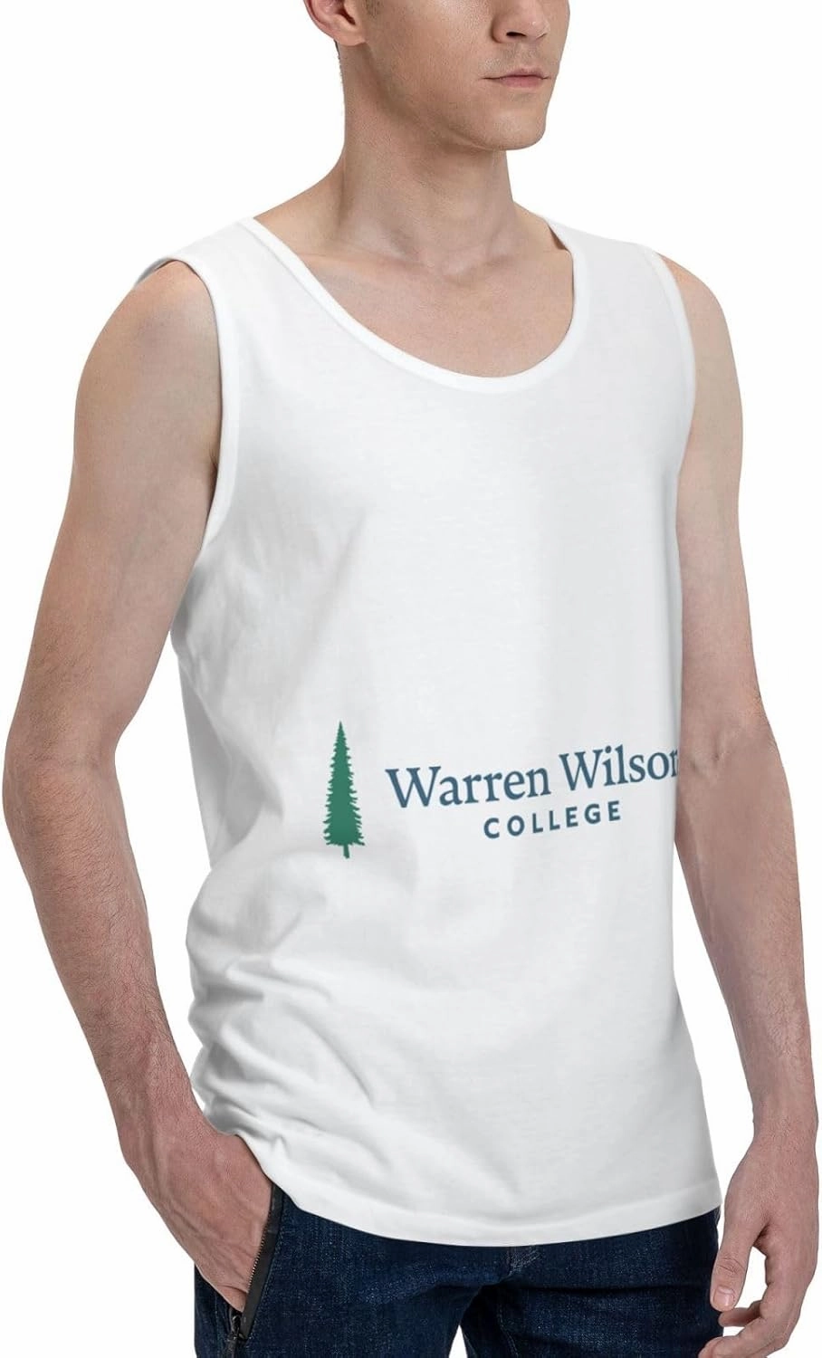 Warren Wilson College Logo Men's Sleeveless Tank Tops Crewneck Loose Fit Shirt