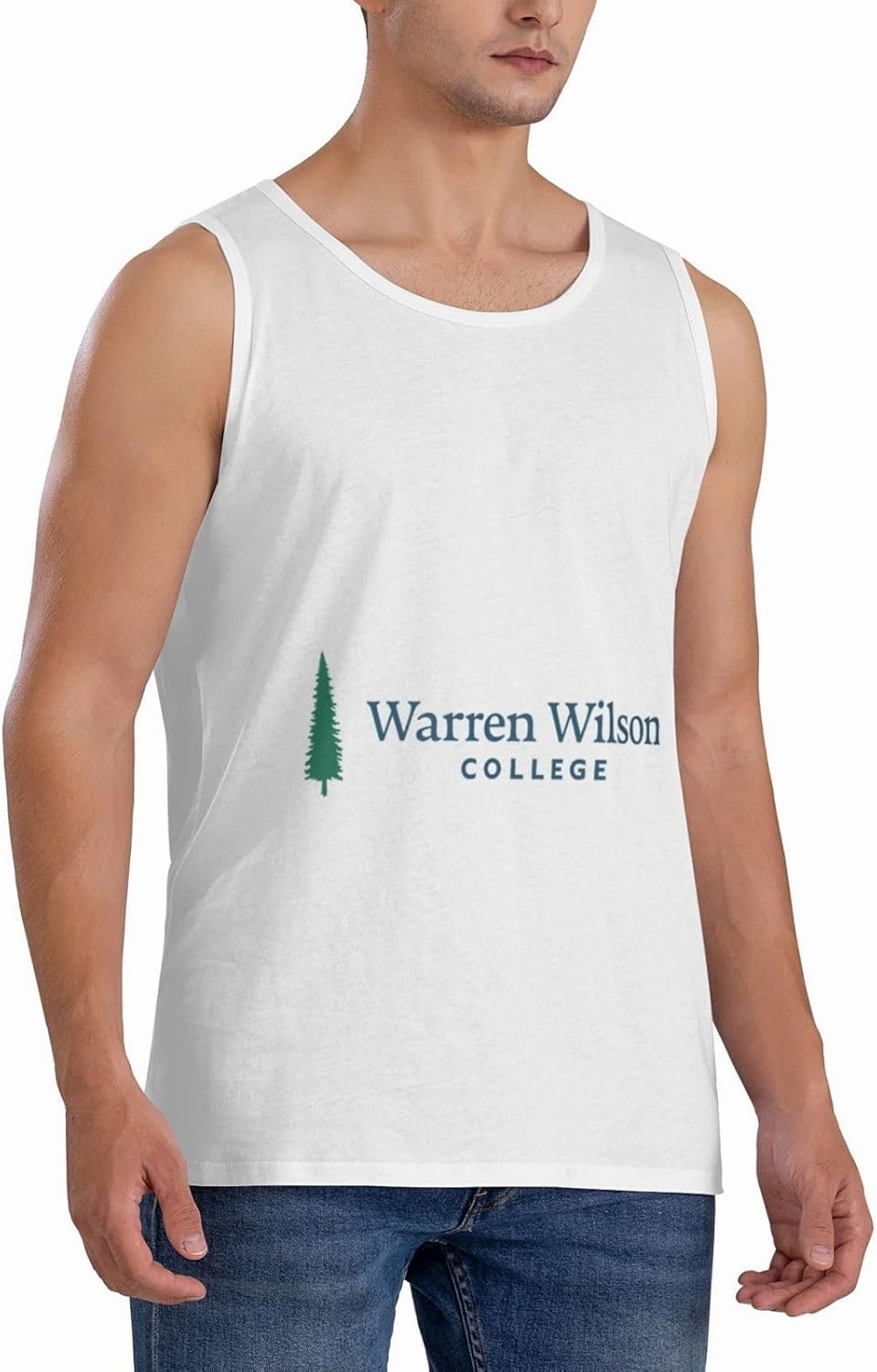 Warren Wilson College Logo Men's Sleeveless Tank Tops Crewneck Loose Fit Shirt