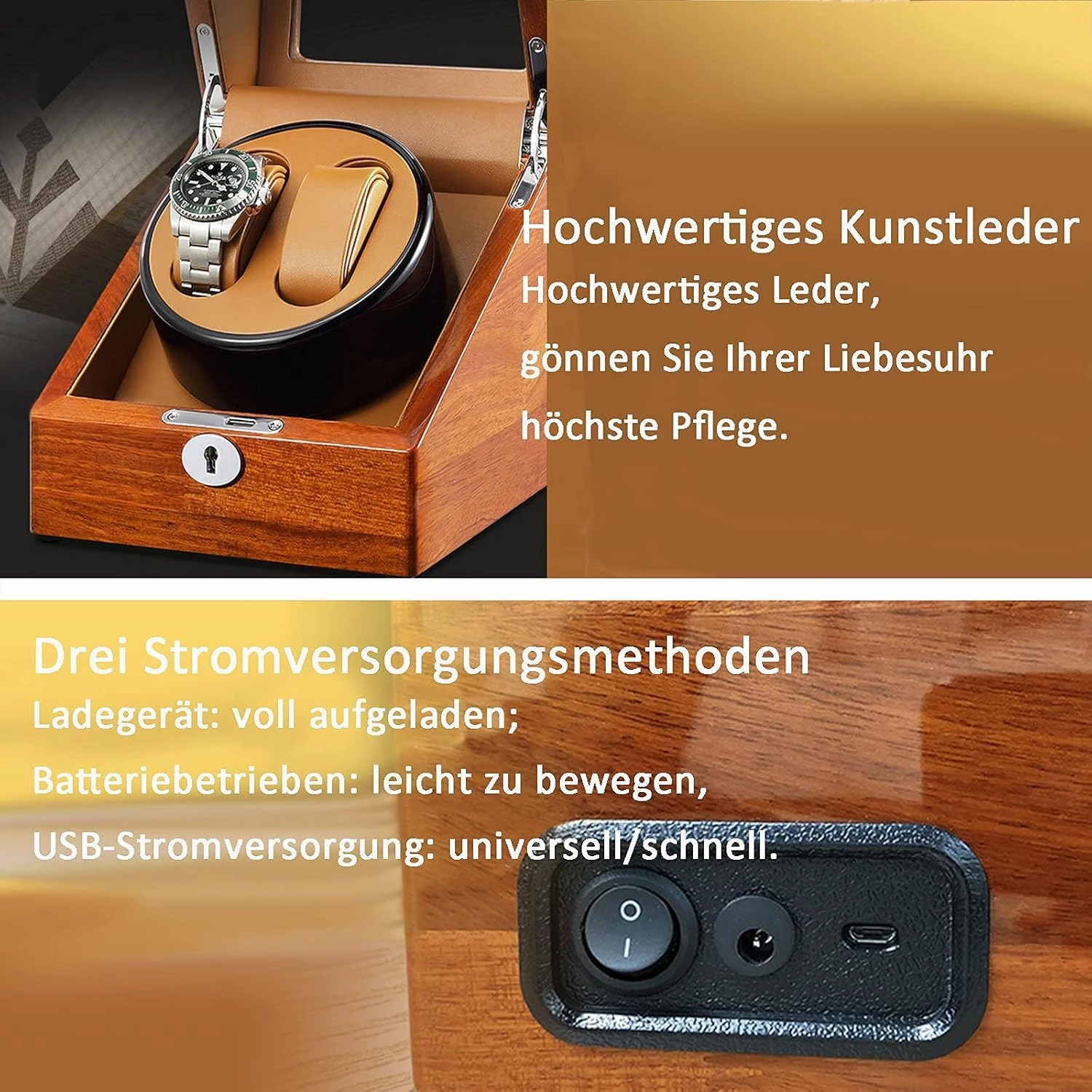 Watch Winder Watch Case 4   6 Watches Rosewood Solid Wood Handcrafted Carefully Polished Beautiful and Durable Energy-Saving Ultra-Quiet Japanese Motor Anti-Magnetic Watch Box (Rosewood 1)