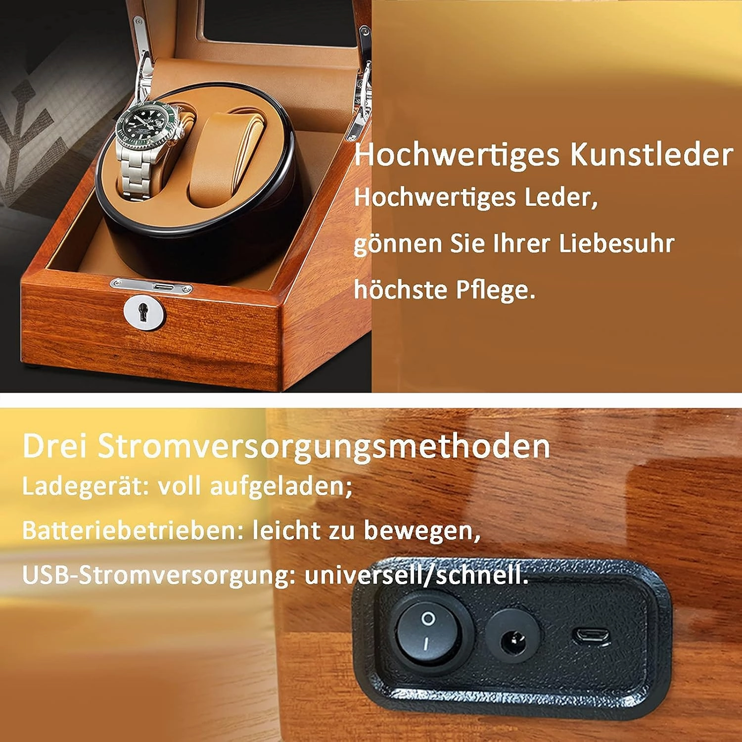 Watch Winder Watch Case 4   6 Watches Rosewood Solid Wood Handcrafted Carefully Polished Beautiful and Durable Energy-Saving Ultra-Quiet Japanese Motor Anti-Magnetic Watch Box (Rosewood 4)