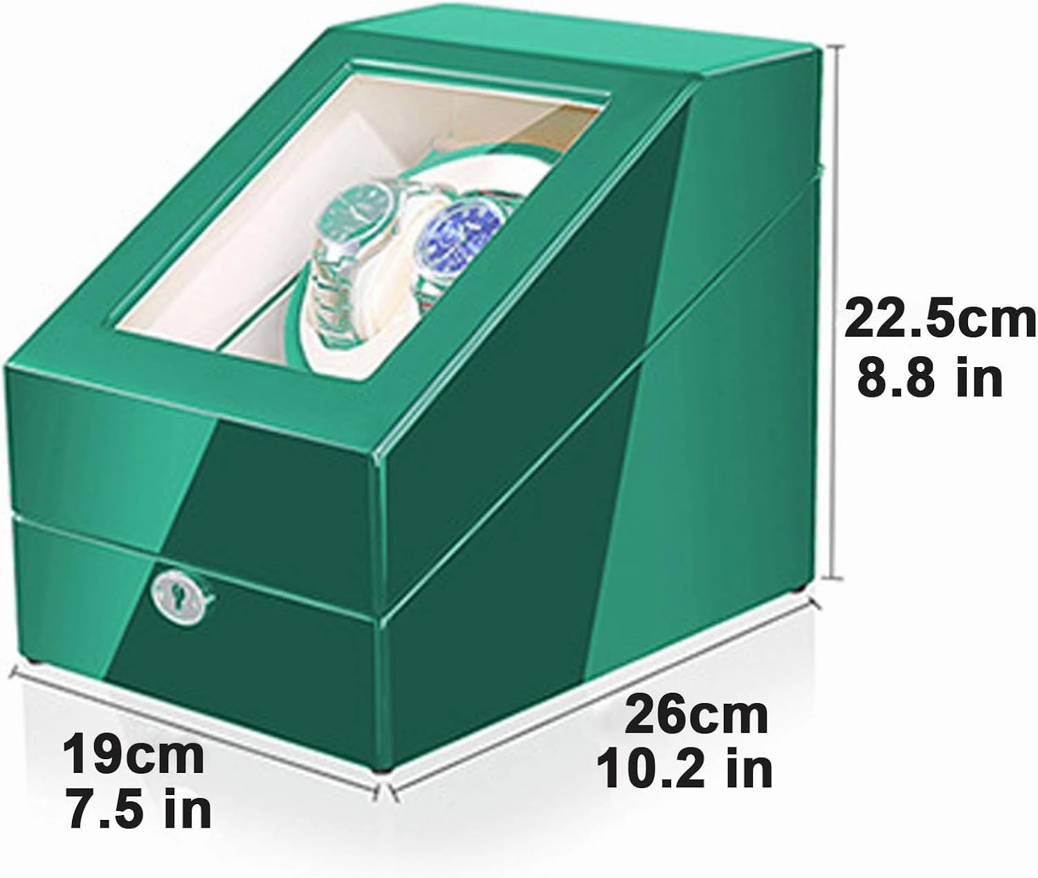 Watch Winders Watch Winder Boxes, Silent Motor Box, Blue LED Light & 4 Rotation Mode Setting, for Man and Woman Watch Watches (Size : 2 3)