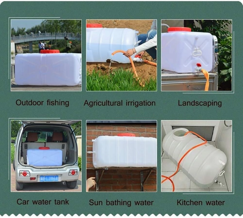 Water Tank Water Storage Containers for Emergency and Camping with Handle Outdoor Portable Food Grade Plastic Car Water Tank for Travel Outdoor （25L/50L/75L/110L/200L/150L） (Size : 110l)