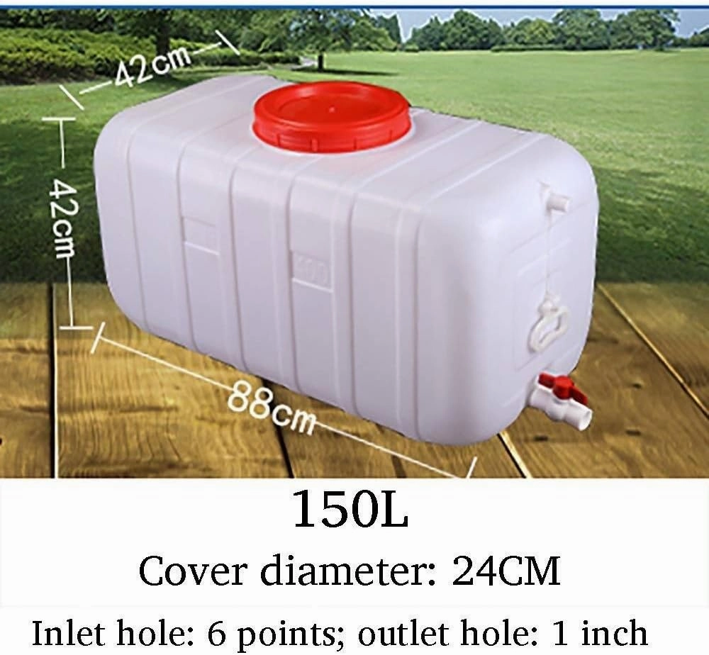 Water Tank Water Storage Containers for Emergency and Camping with Handle Outdoor Portable Food Grade Plastic Car Water Tank for Travel Outdoor （25L/50L/75L/110L/200L/150L） (Size : 150l)