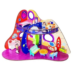 Webby Spacecraft Trip to Universe All Side Play Wooden Doll House