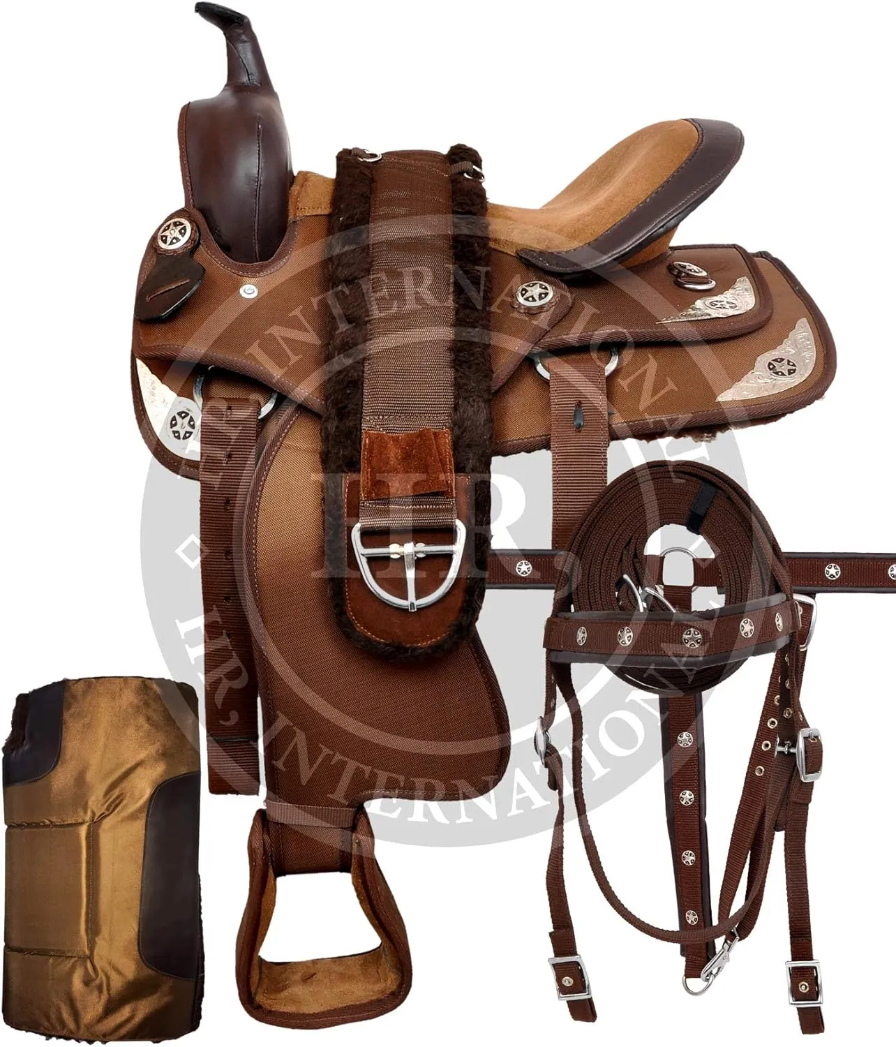 Western Synthetic Horse Saddle Lightweight Barrel Racing Saddle Trail Equestrian Horse Saddle Size 14 to 18 Inches Seat Model No. 33