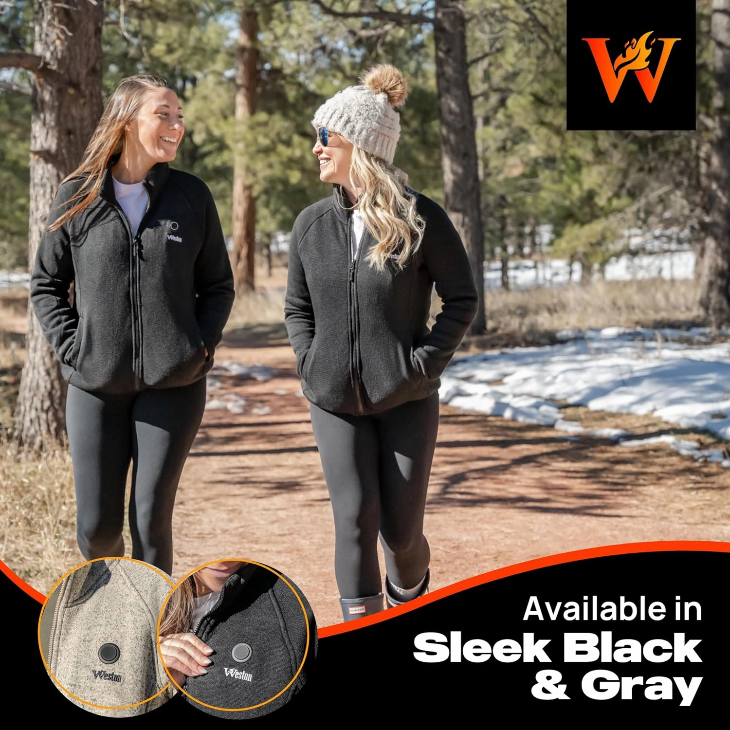 Weston Heated Fleece Jacket for Women - Rechargeable & Electric - Women's Heated Jacket & Sweatshirt for Cold Weather