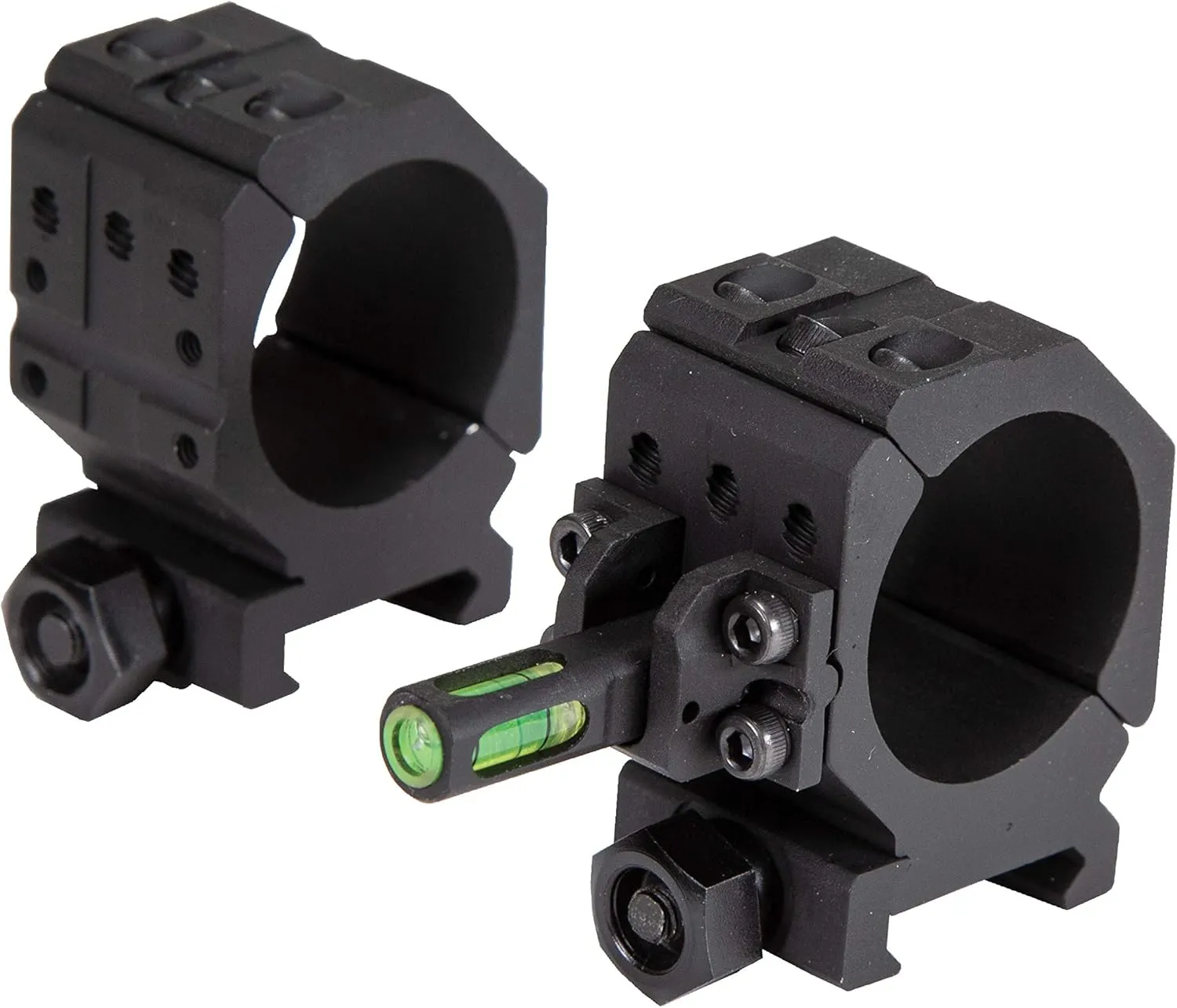 Wheeler 2-Piece Picatinny Rail Scope Rings with Anti-Cant Indicator for Leveling, Shooting