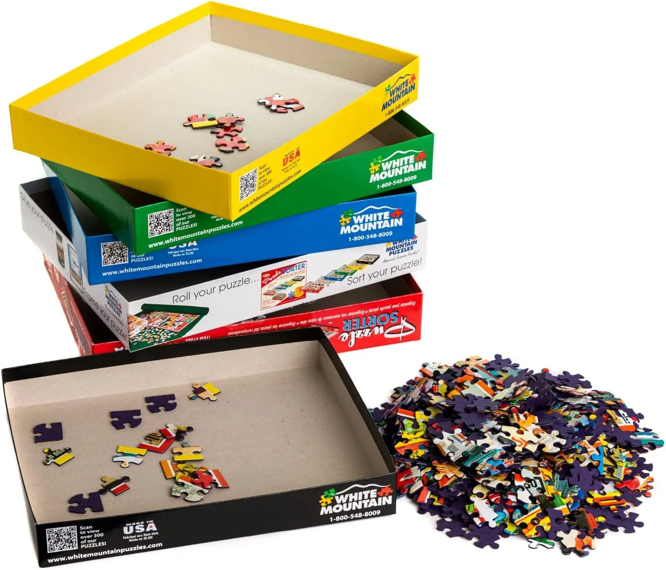White Mountain Puzzle Sorter and Mystery Puzzle