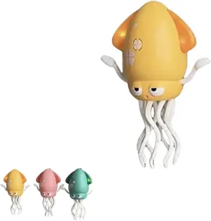 Wiggly Wonder Octopus，Electric Dancing Wiggly Wonder Octopus, Smart Tentacle Explorer, Squid with Auto Obstacle Avoidance, USB Rechargeable with LED Lights & Music (Yellow)