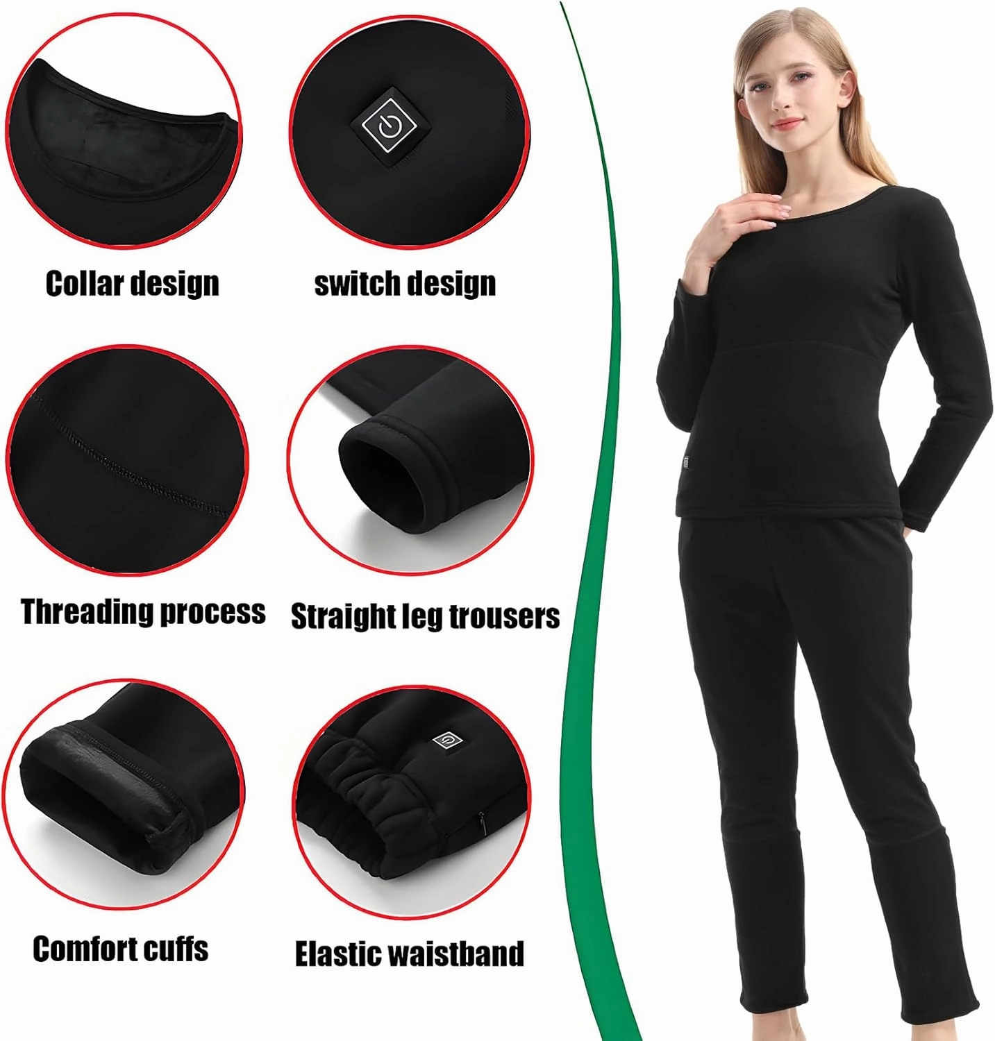 Winter Men Women heated thermal underwear Set USB Charge 28 Zone intelligent Heated thermals top and bottom set