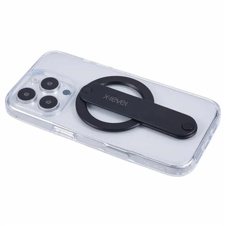 X-LEVEL Magnetic Ring Holder for Cell Phone Back Kickstand with Finger Strap