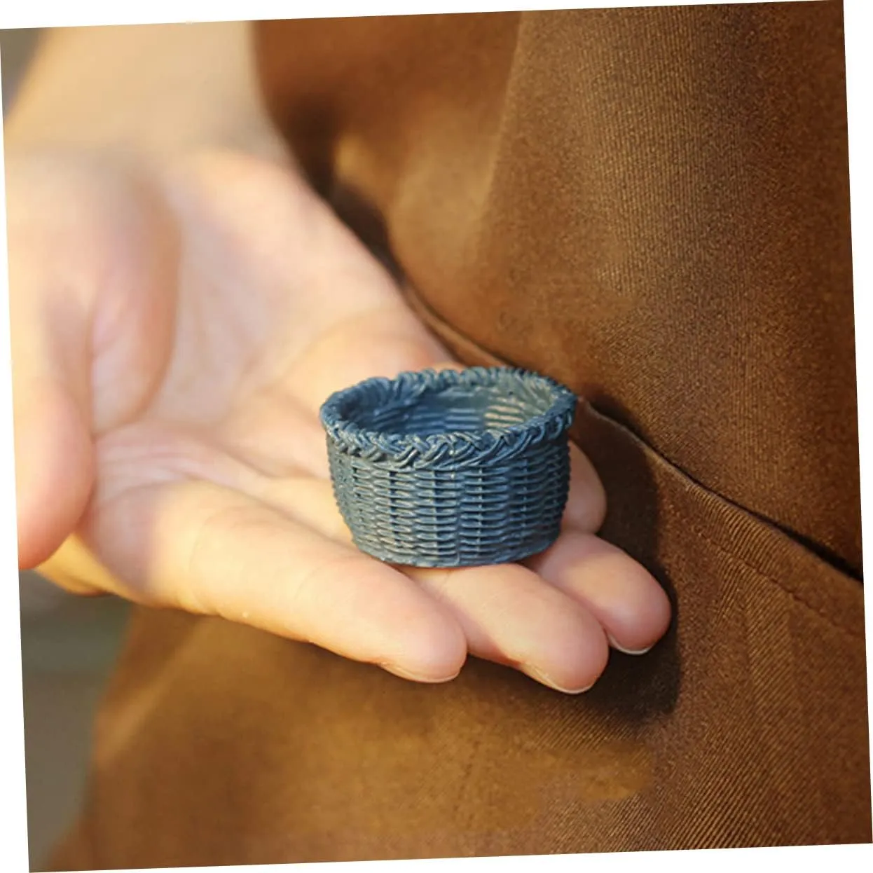 Yardwe 3sets 6pcs Miniature Basket Mini House Decor Baskets for Realistic and Environmental Friendly Dollhouse Accessories Natural 6pcs*3