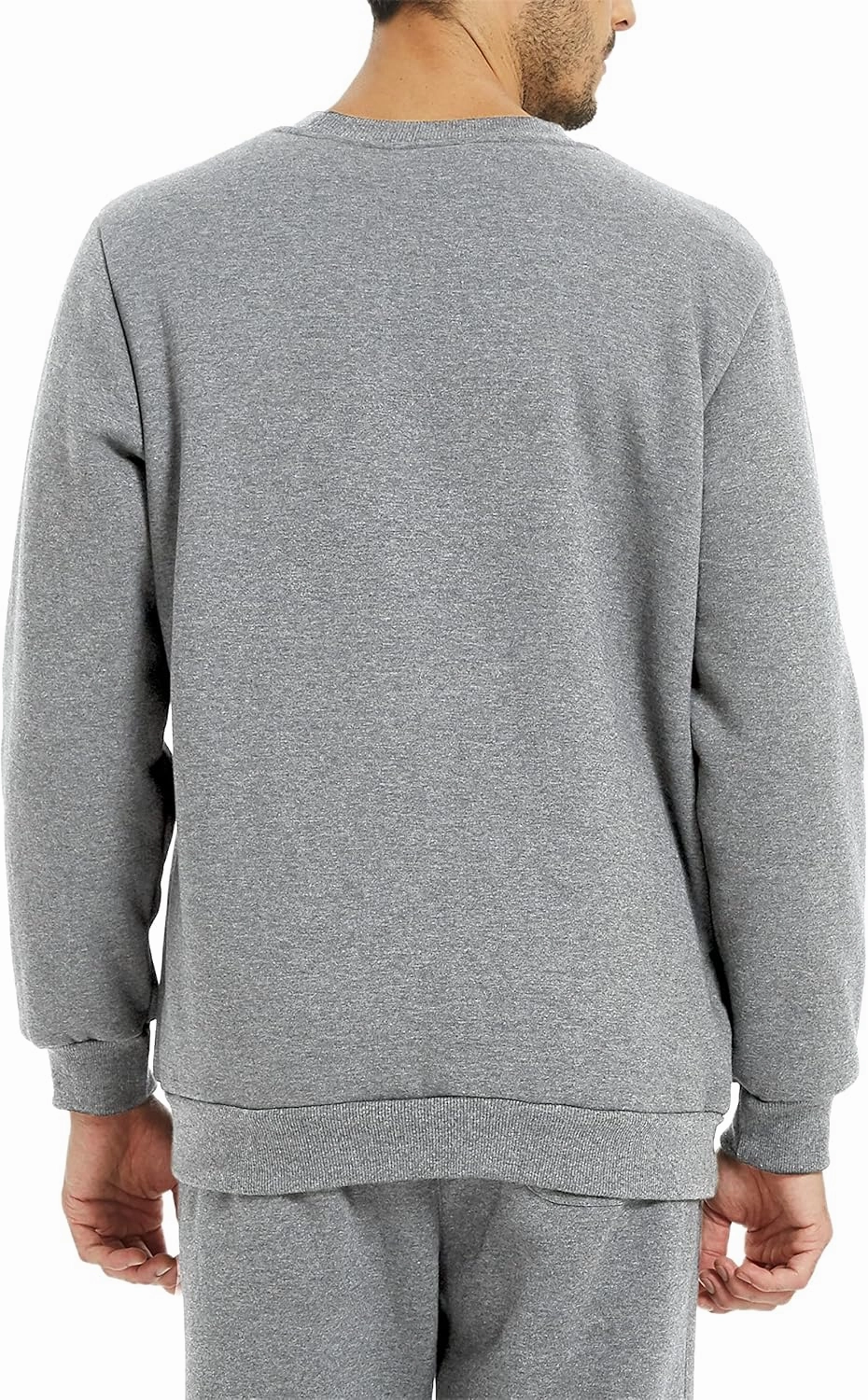 Yeokou Mens Fashion Warm Fleece Crewneck Sweatshirt Thick Sherpa Lined Pullover Tops
