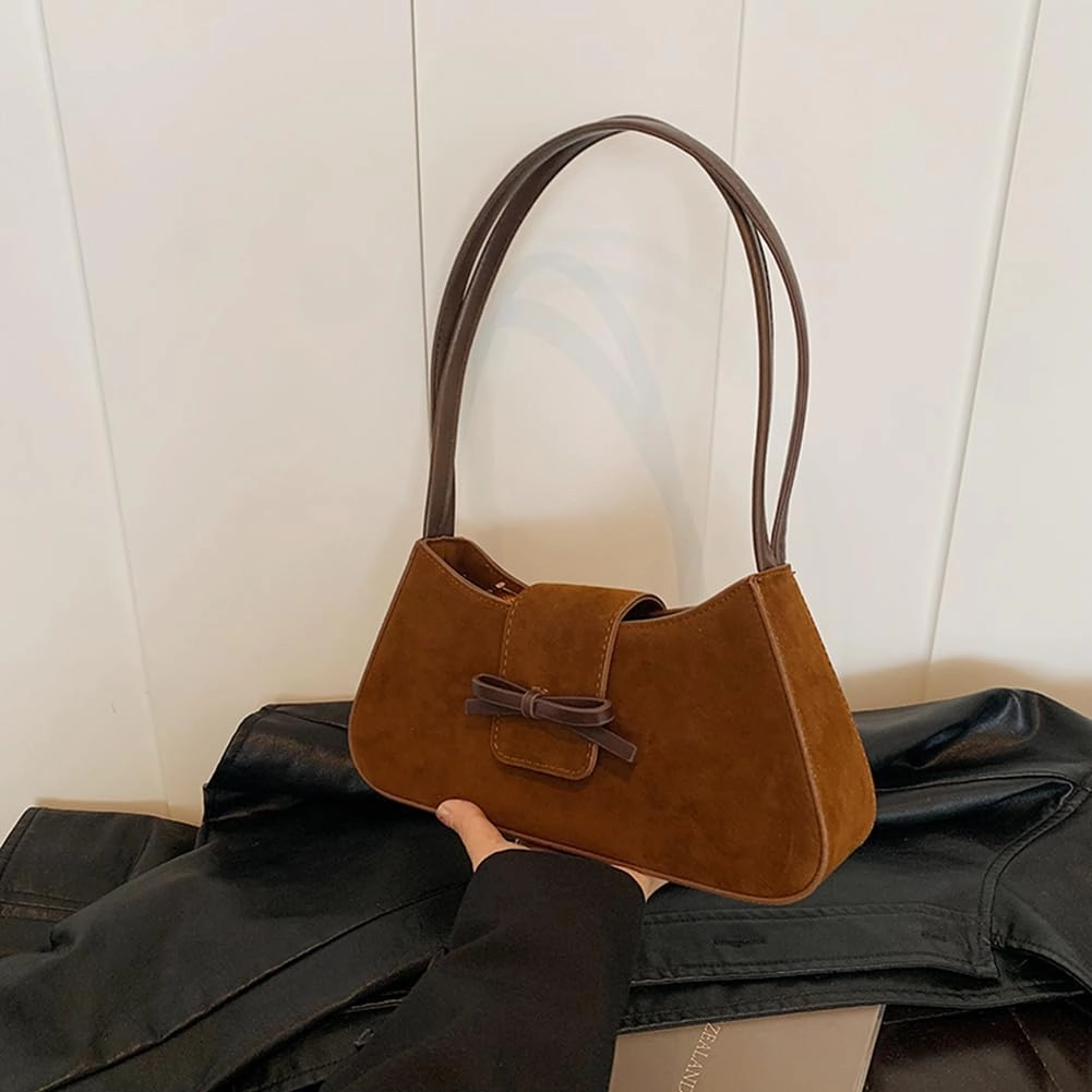 YFGBCX Small Shoulder Bag for Women - Fall Suede Handbag Purse