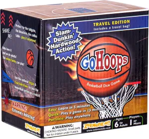 Zobmondo!! GoHoops Basketball Dice Game | for Basketball Fans, Families and Kids | Play at Home or for Travel