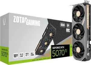 ZOTAC Gaming GeForce RTX 5070 Ti Solid SFF OC DLSS 4 16GB GDDR7 256-bit 28 Gbps PCIE 5.0 Gaming Graphics Card, IceStorm 2.0 Advanced Cooling, ZT-B50710J3-10P
