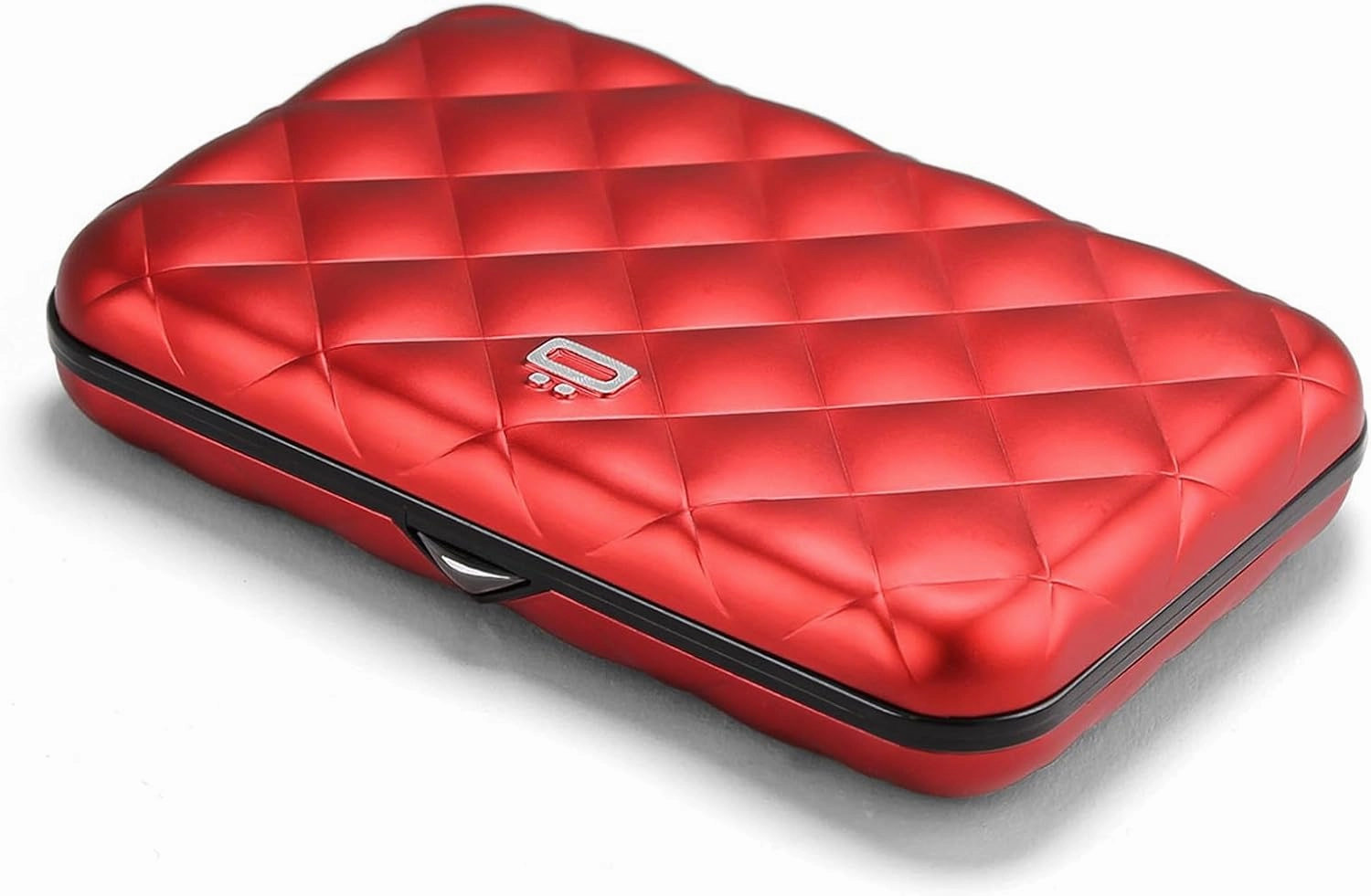 ÖGON -DESIGNS- Card holder for women, Rigid aluminum with quilted effect, RFID protection against fraud and demagnetization, Compact wallet, Lady Case HELSINKI model