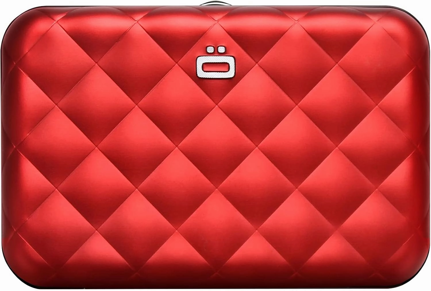 ÖGON -DESIGNS- Card holder for women, Rigid aluminum with quilted effect, RFID protection against fraud and demagnetization, Compact wallet, Lady Case HELSINKI model
